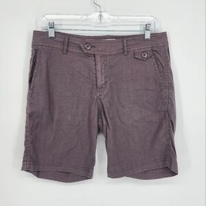 Gramicci Linen Blend Shorts Gray Womens 6